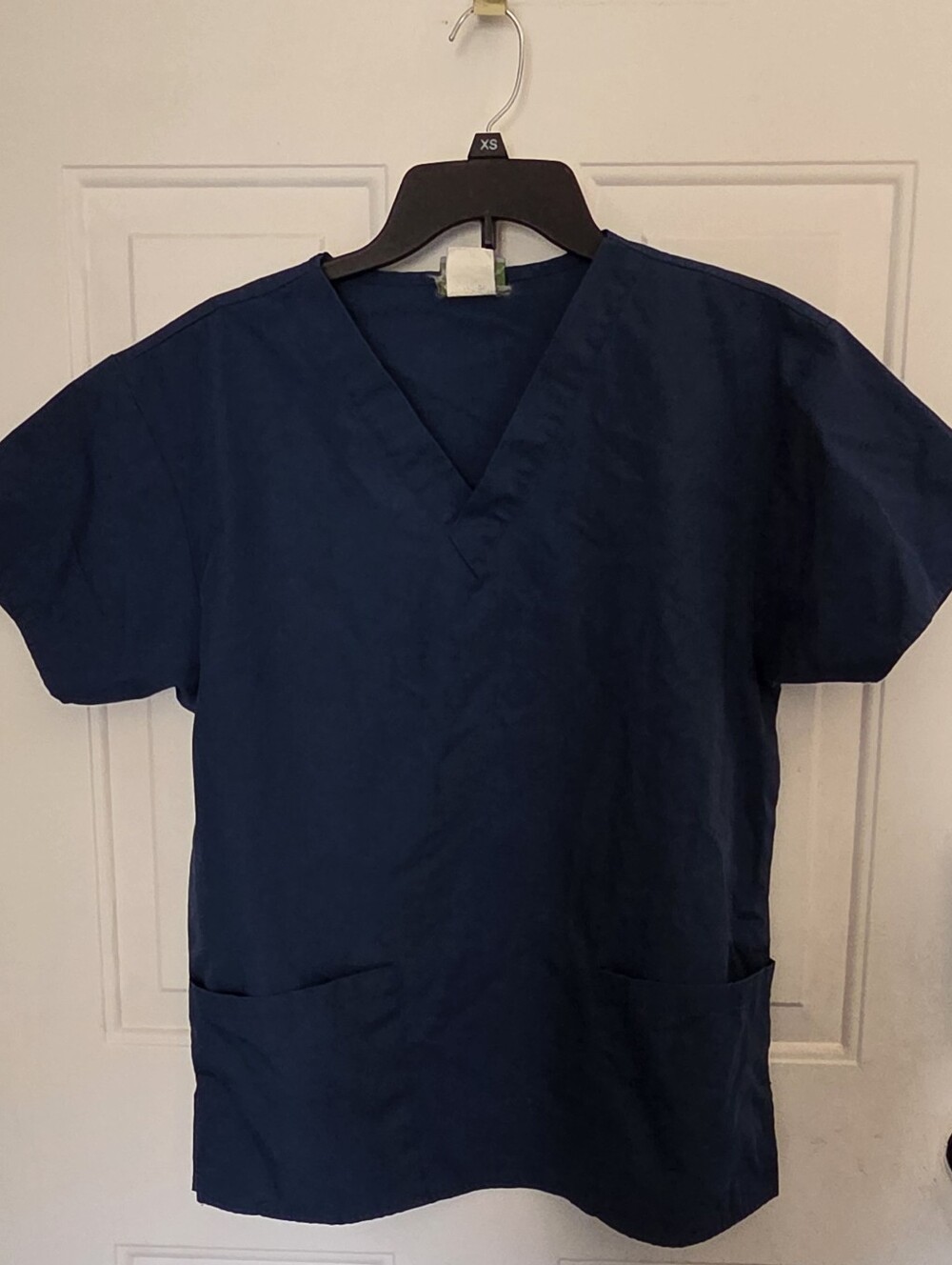 Juniper By Barco Navy V-Neck Medical Scrub Top Size M